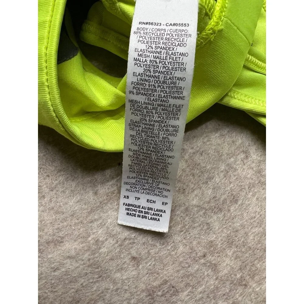 Nike Dri-Fit Neon Yellow/Green Racer Back Activewear Sports Bras Lot 2 Bras  XS - Picture 5 of 6